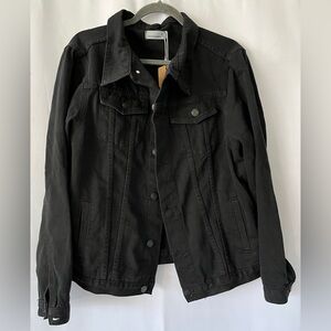 Women’s Oversized Justalwart Black Button Down Jacket Size M